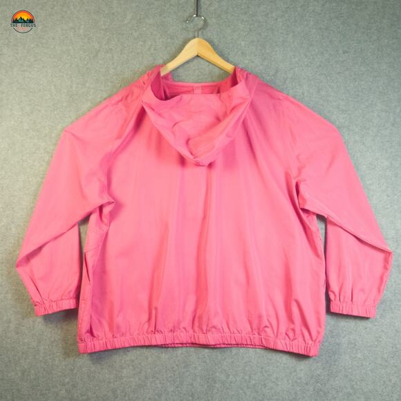 LIVI Windbreaker Jacket Pink Snap Front Long Sleeve Women's Plus Size 22/24 - Picture 2 of 14